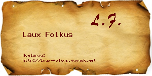 Laux Folkus névjegykártya